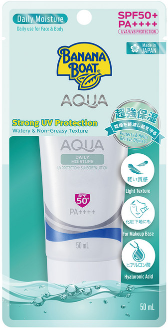 BANANA BOAT 香蕉船 淨護AQUA水感清爽保濕防曬凝乳, 50ml, 1條