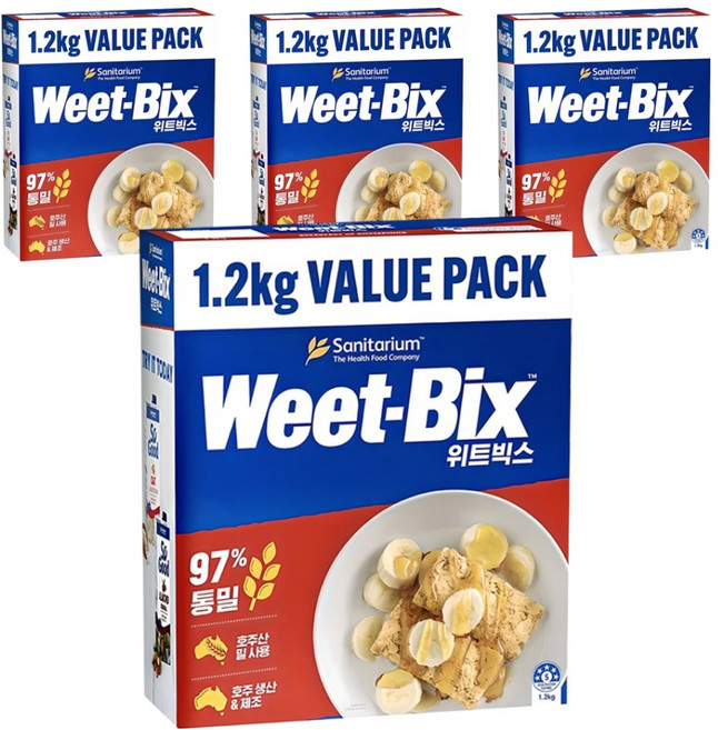 Weet-Bix 原味麥片, 4個, 1.2kg