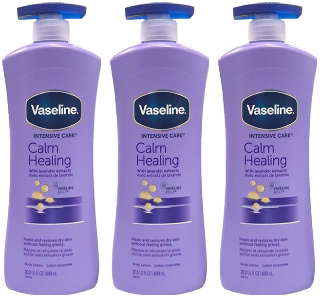 Vaseline 凡士林 舒緩修護乳液, 600ml, 3瓶