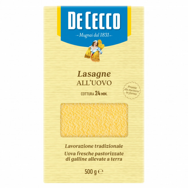 DE CECCO 得科 N.112千層義大利麵, 500g, 1盒