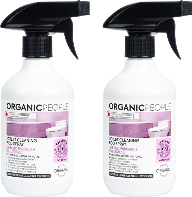 Organic People 有機生活 浴廁清潔劑 500ml 有機天然 高效清潔 深入清潔死角, 2瓶