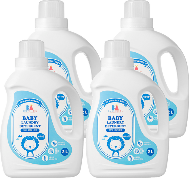 BUSYANGEL 舒適的幼兒洗衣精, 2L, 4入