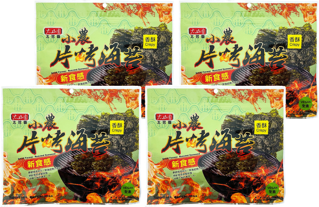 太珍香 小農片烤海苔 香酥, 30g, 4包