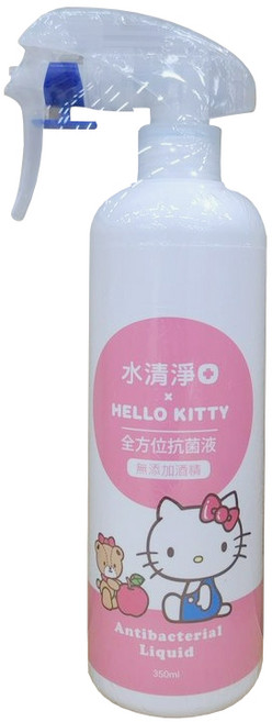 Water Clean 水清淨 全方位抗菌液 HELLO KITTY經典聯名款 居家瓶, 350ml, 1瓶