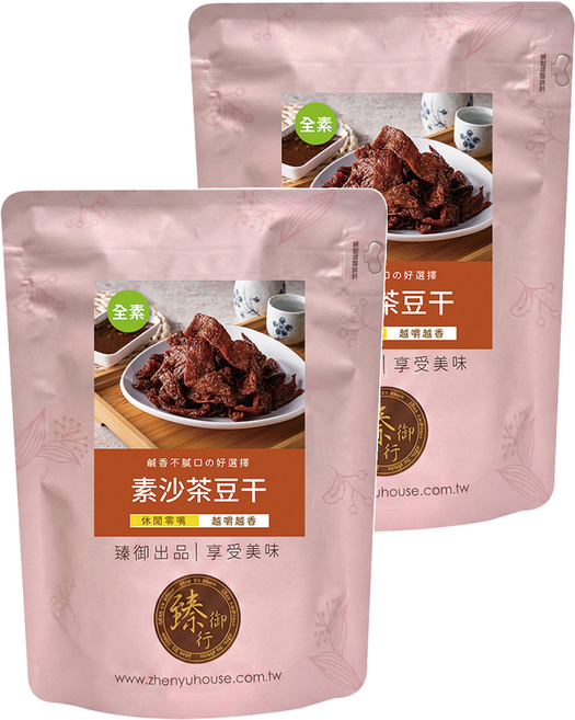 臻御行 素沙茶豆干 純素, 2包, 300g