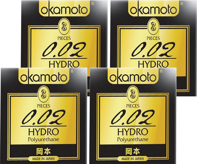 okamoto 岡本 保險套002, 3片, 4盒