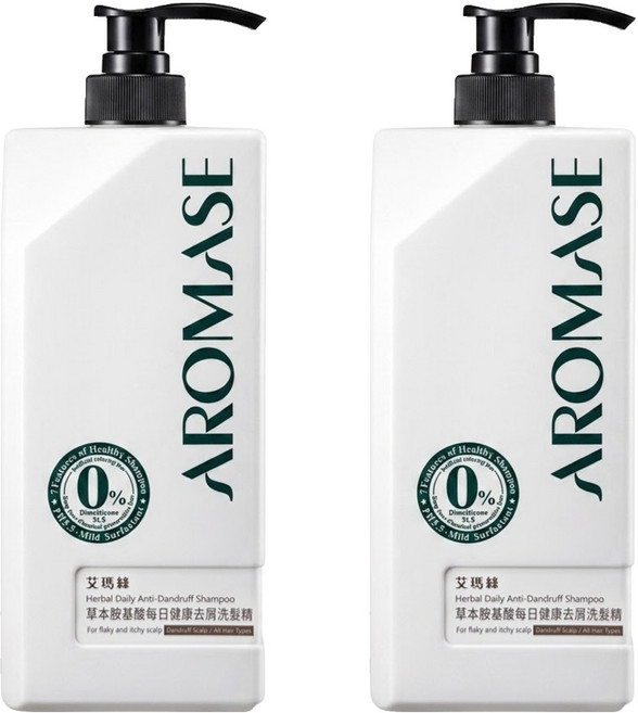AROMASE 艾瑪絲 草本胺基酸每日健康去屑洗髮精, 1L, 2瓶