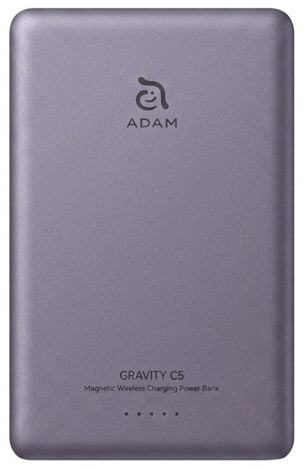 ADAM elements 亞果元素 超薄型磁吸行動電源 USB-C, GRAVITY C5, 紫色