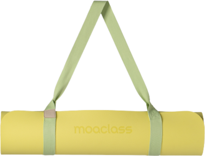moaclass TPE雙面瑜伽墊, 檸檬綠藍色, 1個