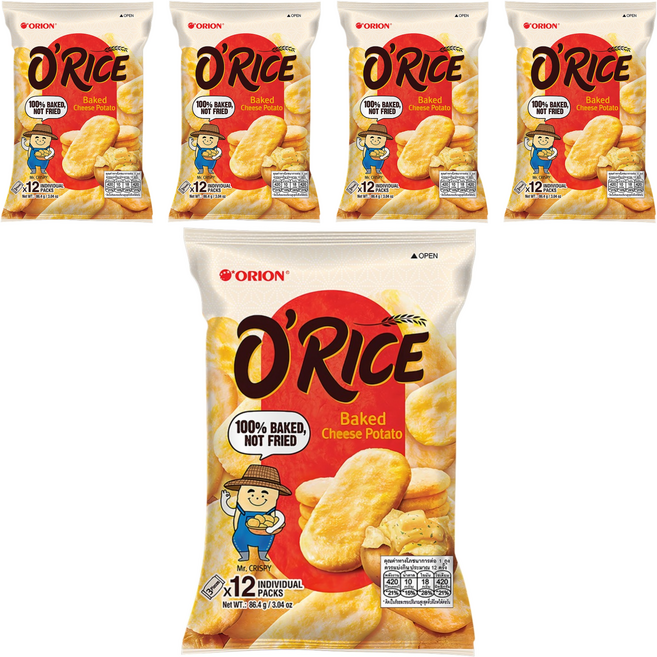 ORION 好麗友 O'RICE米餅 起司馬鈴薯口味, 86.4g, 5袋