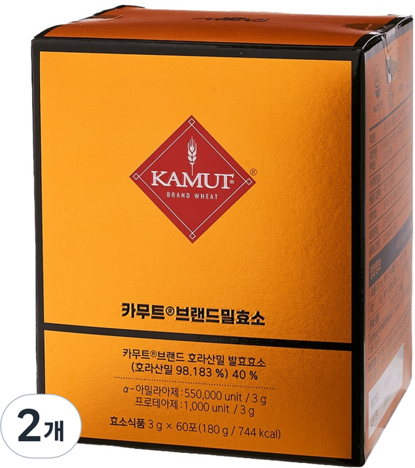 KAMUT Brand Meal 酵素 60包, 180g, 2個
