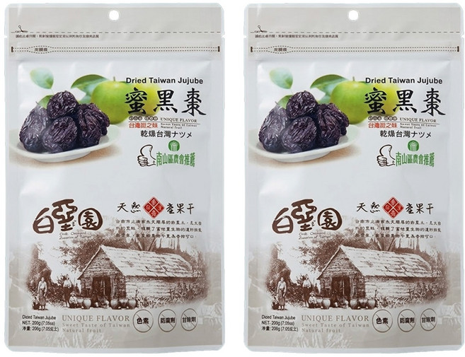 白堊園 蜜黑棗, 200g, 2包