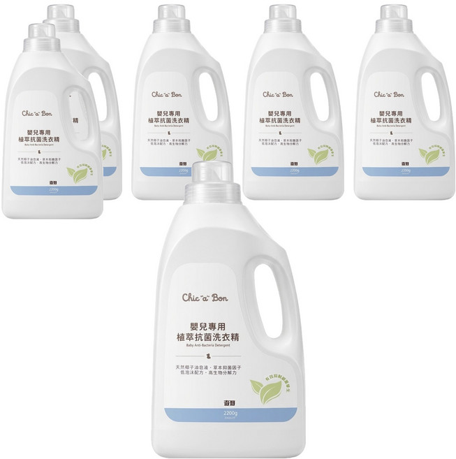 奇哥 Chic a Bon 嬰兒植萃抗菌洗衣精, 6桶, 2200ml