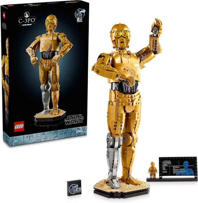 LEGO 75398 積木 C-3PO 18歲以上, 金色 + 銀色, 1盒