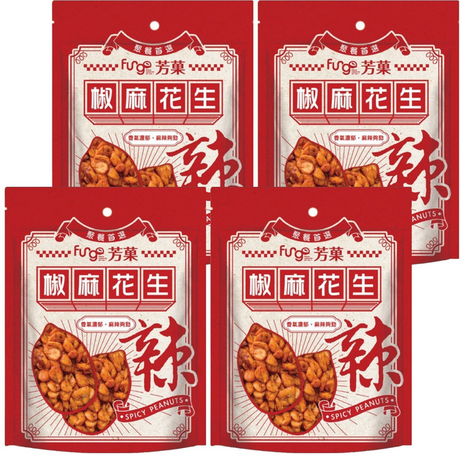 Fungo 芳菓 椒麻花生, 4個, 130g
