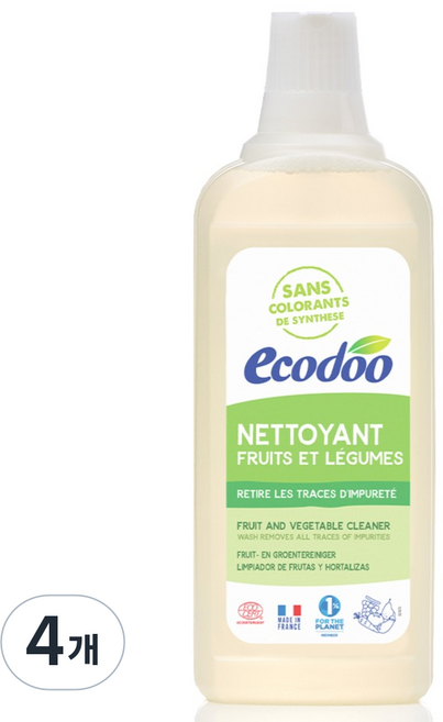 ecodoo Netoant 水果樂 水果洗潔劑, 750ml, 4個