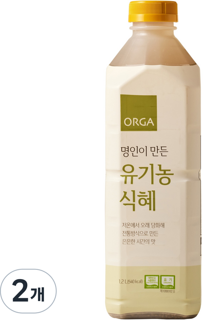 ORGA 名人製作的有機甜米露, 2個, 1.2L