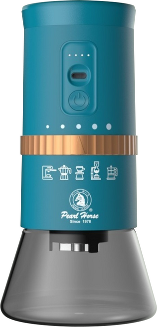 Pearl Horse 寶馬 充電式 便攜式 電動磨豆機 80ml 礦藍色 TA-SHW-X5-BE 1個