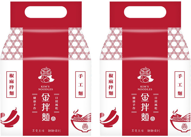 金拌麵 特製椒麻手工麵 120g, 8包