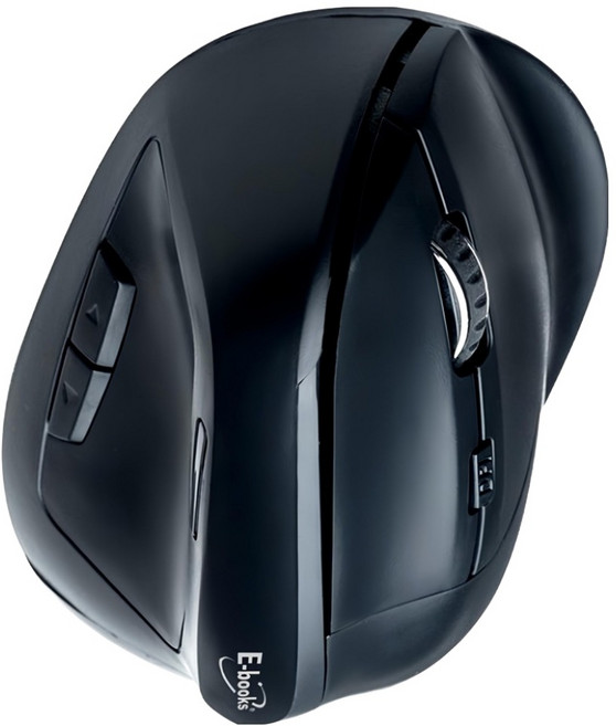 E-books Wireless 滑鼠 Black 1600 DPI M76 人體工學 六鍵式 超靜音