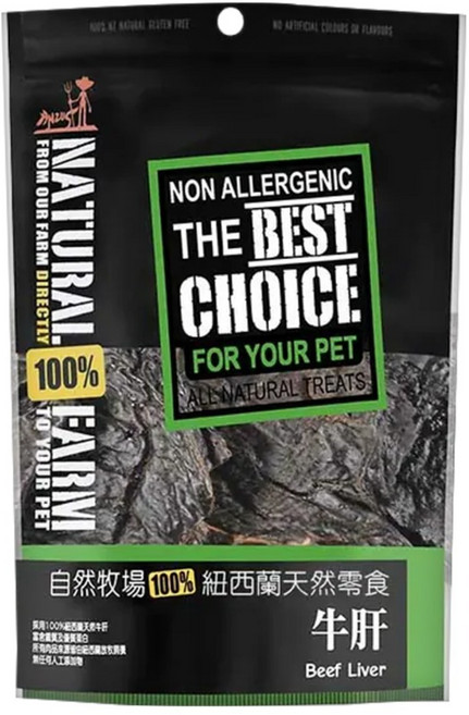 NATURAL FARM 自然牧場 紐西蘭天然零食, 牛肝, 60g, 1包