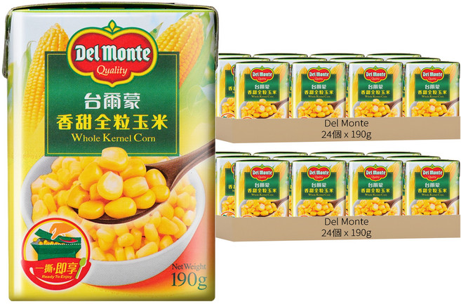Del Monte 香甜全粒玉米, 190g, 48罐