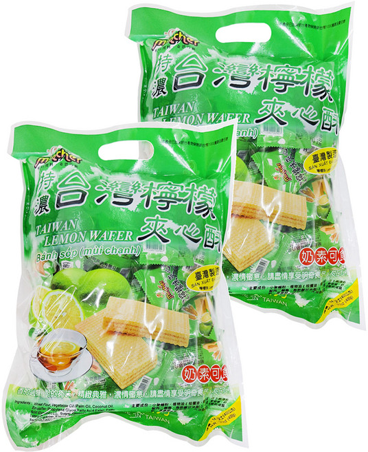 明奇 特濃檸檬夾心酥, 400g, 2袋