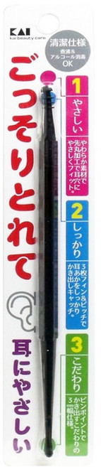 KAI 貝印 昇天快感雙頭清潔耳扒 190*30*8mm, 1支, 1支