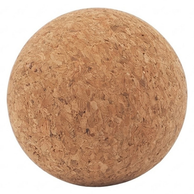NICOFUN 愛定做 天然軟木瑜珈球 按摩球 FYS22BA8001 直徑8cm 96g, 天然軟木色, 1個