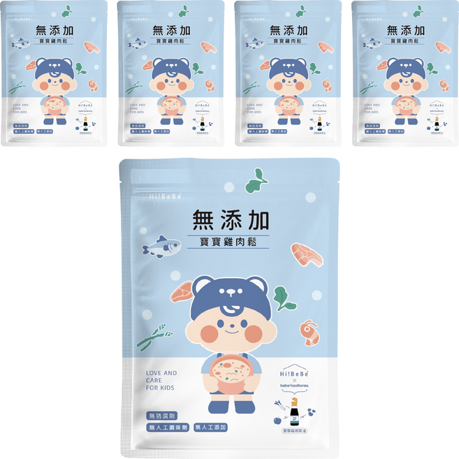 Hi BeBe 無添加 寶寶雞肉鬆 10個月以上, 60g, 5包