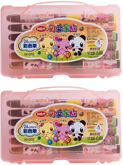 LIBERTY 利百代 可愛家族彩色筆, 24色, 2盒