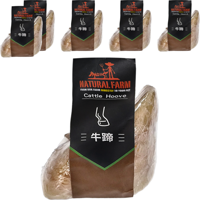 NATURAL FARM 自然牧場 寵物零食, 牛蹄, 55g, 6個