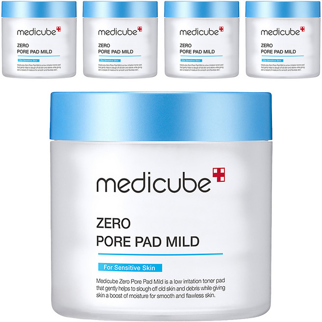 medicube 潔柔毛孔爽膚棉 溫和版, 70片, 5罐