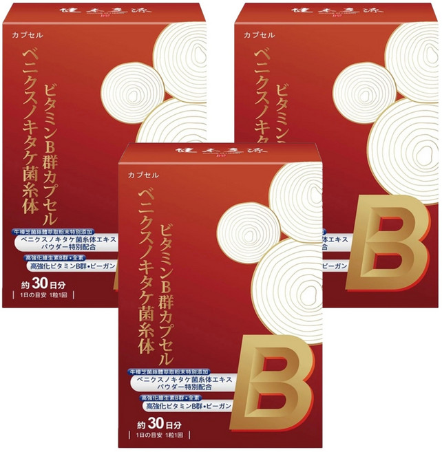 Source of Health 健本之源 台灣公司貨 牛樟芝菌絲體維生素B群膠囊, 3個, 30顆