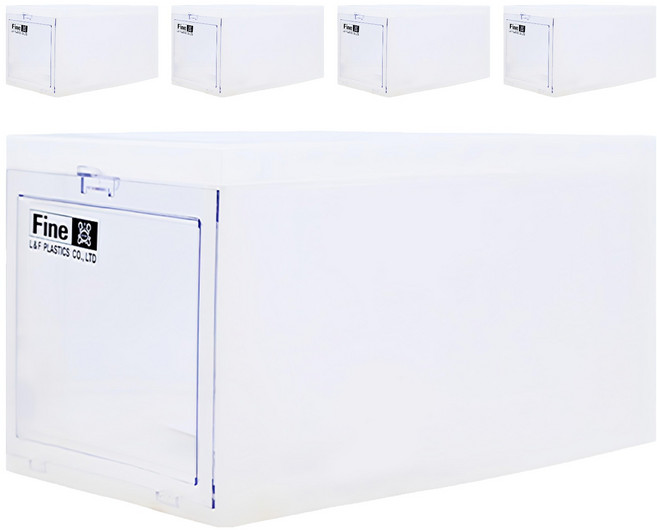 KEYWAY 聯府 前拉式整理箱 12L 350 x 202 x 205mm, 透明色 + 霧白色, 5個