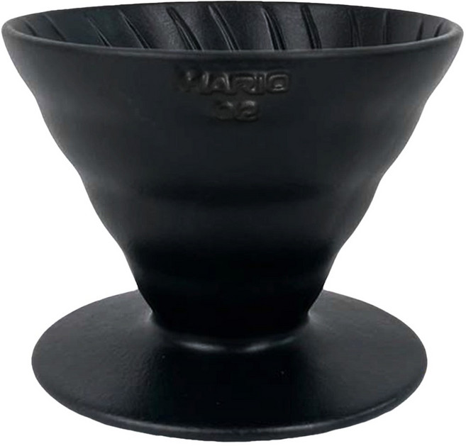 HARIO 好璃奧 V60老岩泥02濾杯 1次燒 火山黑, 500ml, 1個, 單件