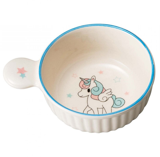 日製陶瓷焗烤盤 片手獨角獸, 藍色, 1個