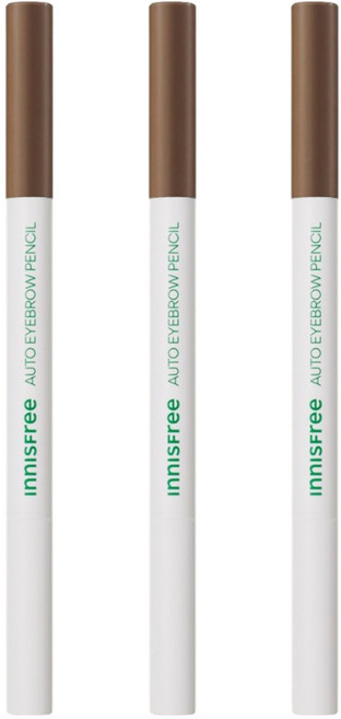 INNISFREE 台灣公司貨 妝自然眉筆 0.3g, 7號 蜜糖棕, 3支