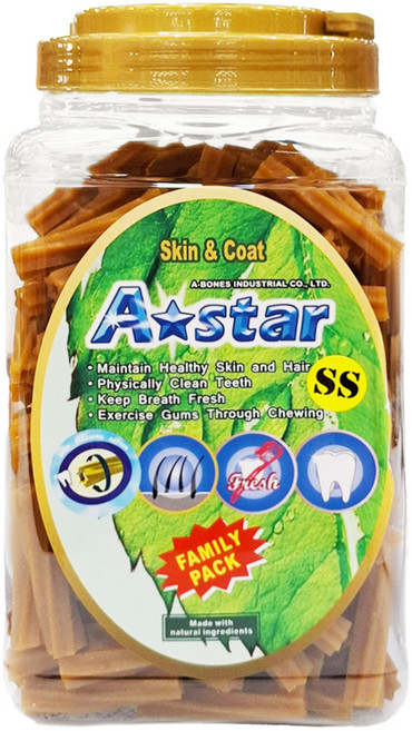 A star 空心六星棒, 健膚亮毛, 1.1kg, 1桶