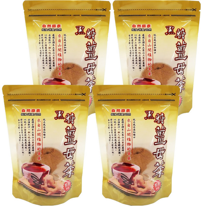 自然原素 黑糖薑母茶, 240g, 1包, 4包