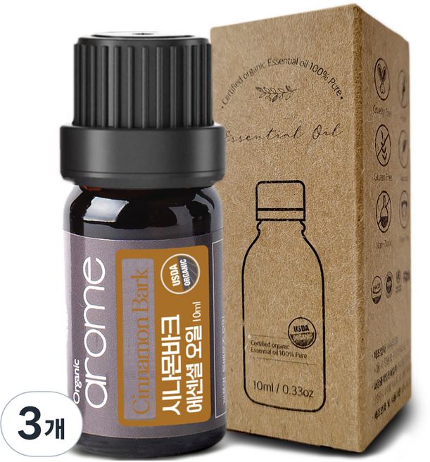 Arome 肉桂樹皮精油, 10ml, 3個