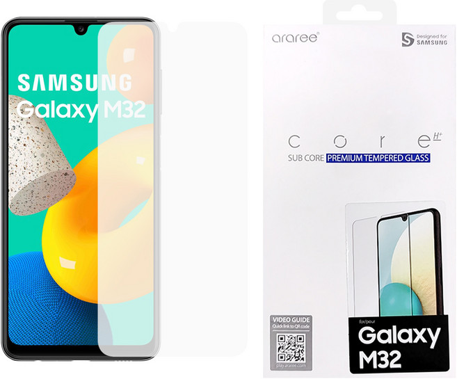 araree KDlab 手機 玻璃 螢幕保護貼 Galaxy M32 9H 防指紋 強化玻璃 透明 1個