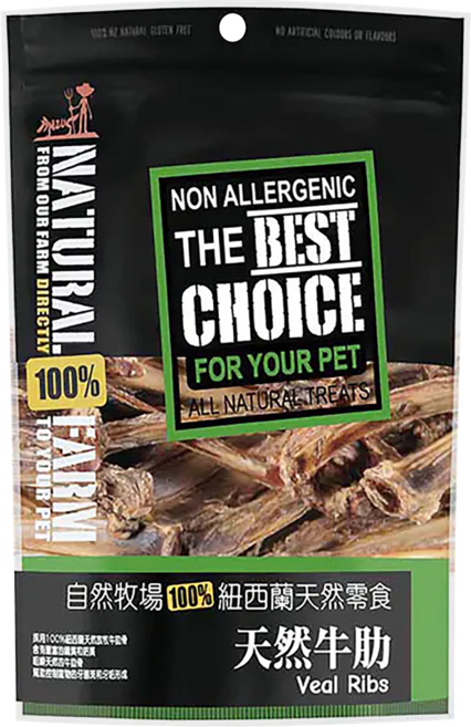 NATURAL FARM 自然牧場 紐西蘭天然零食 天然牛肋 非過敏性, 140g, 1包