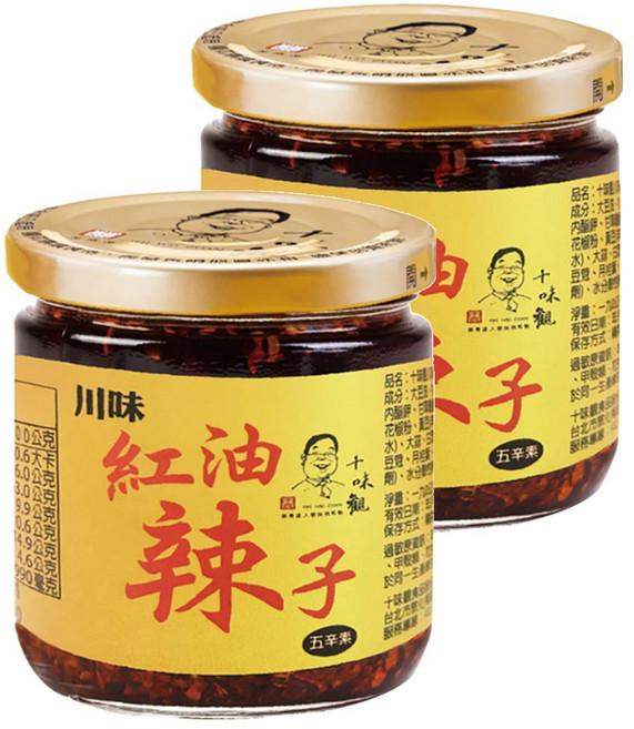 十味觀 川味紅油辣子 台灣產, 190g, 2罐