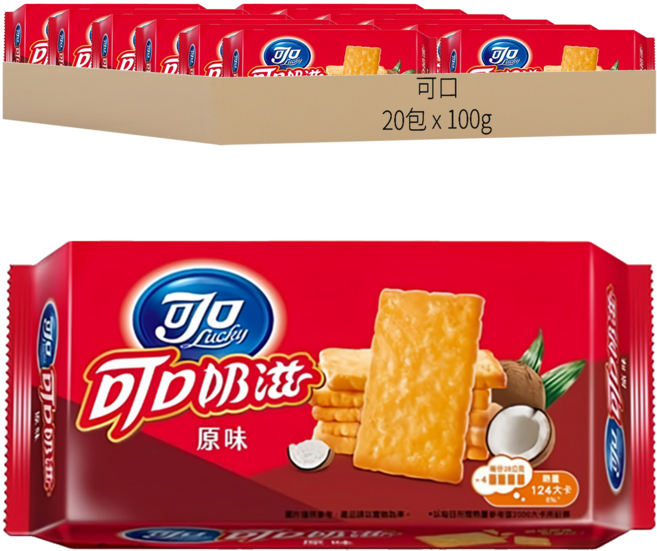 可口 可口奶滋 原味, 100g, 20包