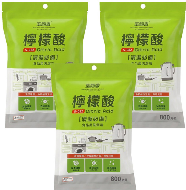 室翲香 檸檬酸, 800g, 3包