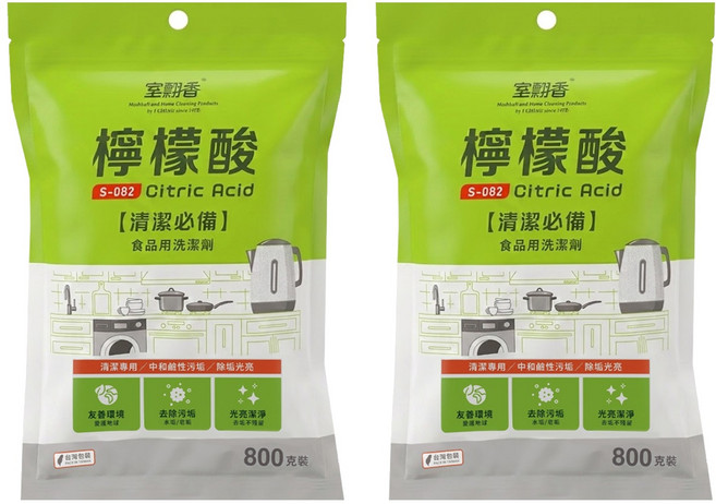 室翲香 檸檬酸, 800g, 2包