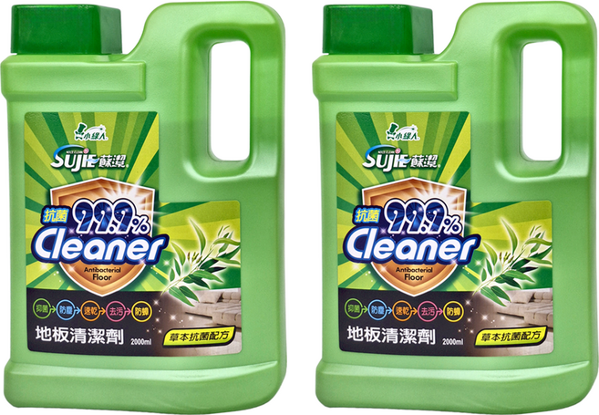 蘇潔 地板清潔劑 草本抗菌配方, 2L, 2瓶
