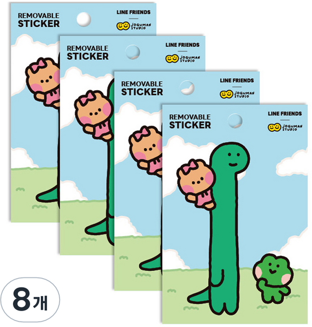 LINE FRIENDS Joguman minini 可撕除貼紙, 8個, 量身高