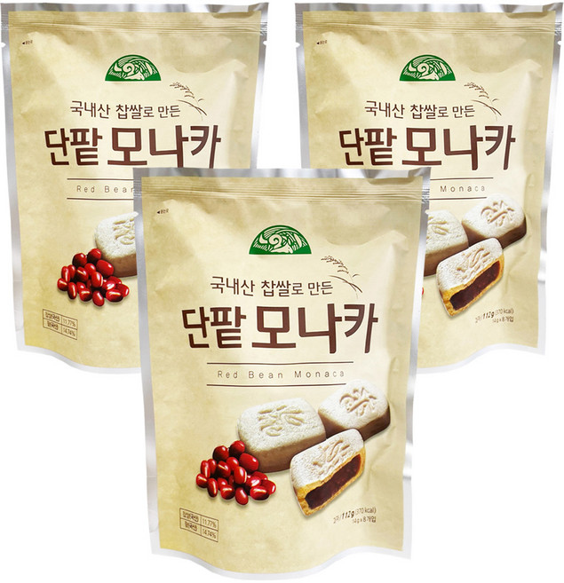Organic Story herb 韓國紅豆沙糯米餅, 112g, 3個